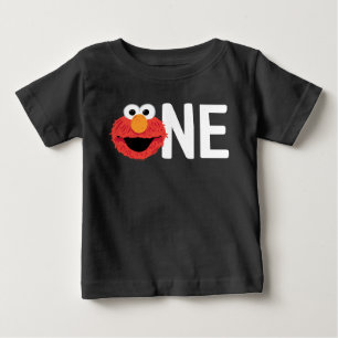 T-shirt Pour Bébé Rue Sésame   Elmo Face Je suis un anniversaire