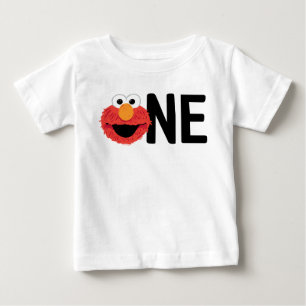 T-shirt Pour Bébé Rue Sésame   Elmo Face Je suis un anniversaire