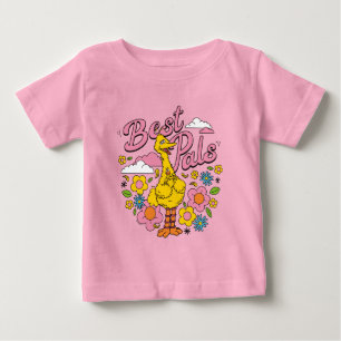 T-shirt Pour Bébé Rue Sésame Meilleurs potes d'oiseaux jaunes