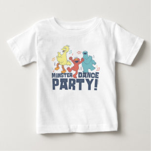 T-shirt Pour Bébé Rue Sésame   Monster Dance Party