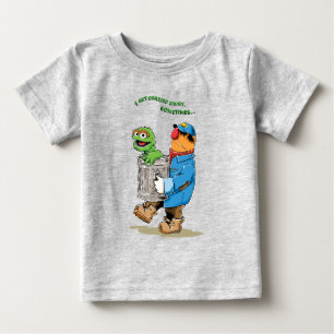 T-shirt Pour Bébé Rue Sésame Oscar & Bruno l'éboueur
