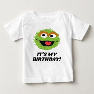 T-shirt Pour Bébé Rue Sésame Oscar le Grouch C'est mon anniversair