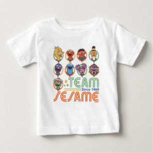 T-shirt Pour Bébé Rue Sésame Team Sesame depuis 1969
