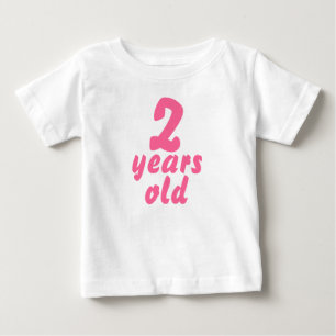 T-shirt Pour Bébé Ruffle rose Cute Girl Deux ans Ruffle Tee