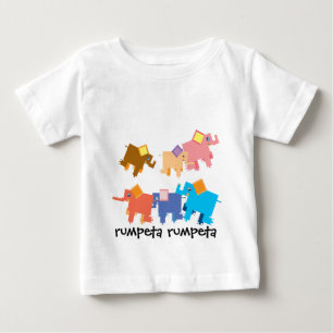 T-shirt Pour Bébé rumpeta rumpeta - troupeau d'éléphants qui courent