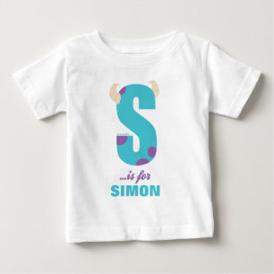 T-shirt Pour Bébé S est pour Sulley Ajouter votre nom