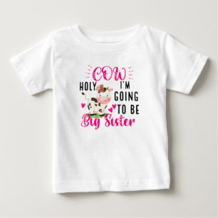 T-shirt Pour Bébé Sainte vache Je vais être une grande soeur