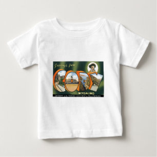 T-shirt Pour Bébé Salutations de Cody, Wyoming ! Carte postale