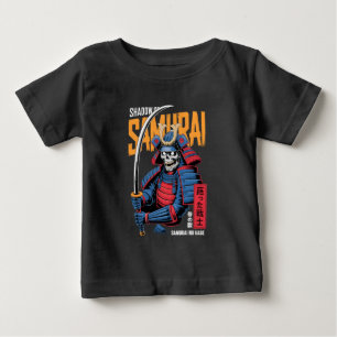 T-shirt Pour Bébé Samouraï de l'ombre Guerrier squelette en armure b