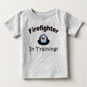 T-shirt Pour Bébé Sapeur-pompier dans la formation