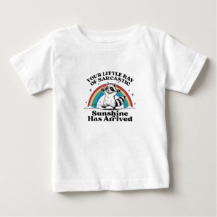 T-shirt Pour Bébé Sarcastique Raccoon arc-en-ciel