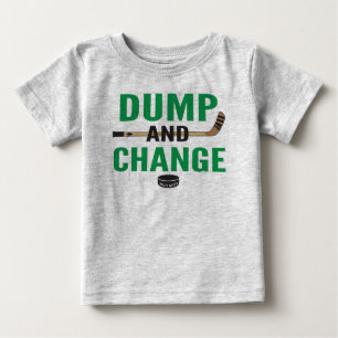T-shirt Pour Bébé Sauts verts et changer Hockey Baby