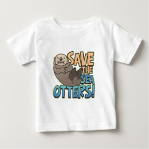 T-shirt Pour Bébé Sauvez les loutres de mer