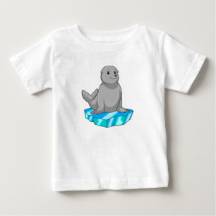 T-shirt Pour Bébé Sceau avec flocons de glace