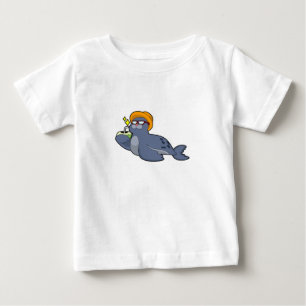 T-shirt Pour Bébé Sceau avec noix de coco