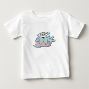 T-shirt Pour Bébé Sceau dans la baignoire