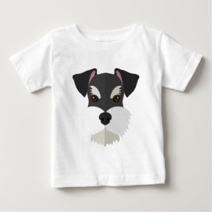 T-shirt Pour Bébé Schnauzer mignon de bande dessinée !