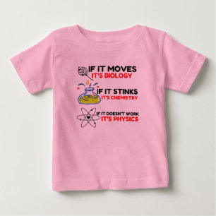 T-SHIRT POUR BÉBÉ SCIENCE BIOLOGY CHIMIISTRY PHYSICS