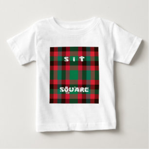 T-shirt Pour Bébé Scottish Royal À damiers Tartan Plaid avec texte