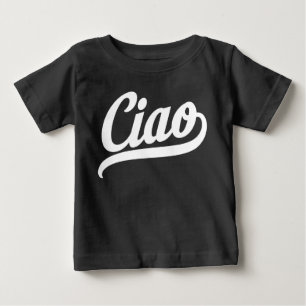 T-shirt Pour Bébé Script Ciao (blanc)