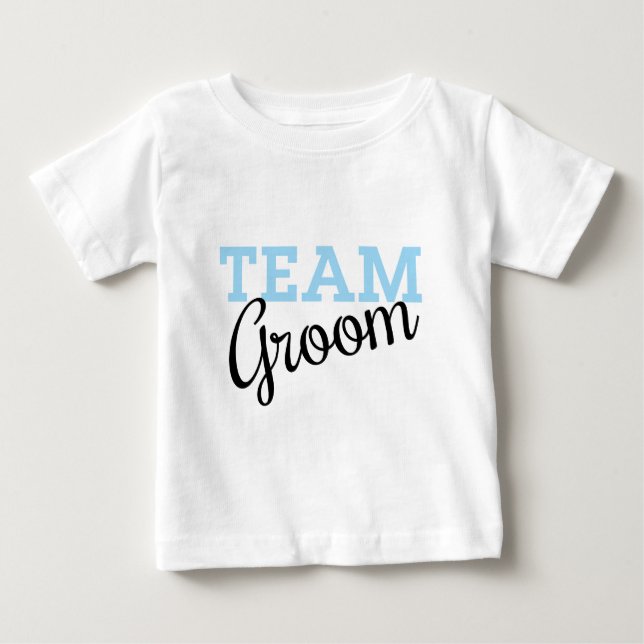 T-shirt Pour Bébé Script Team Groom (Devant)