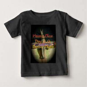 T-shirt Pour Bébé Sculpture de lapin de bronze avec citations inspir