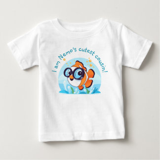 T-shirt Pour Bébé Sea Adventure | Cute poisson clown avec lunettes d