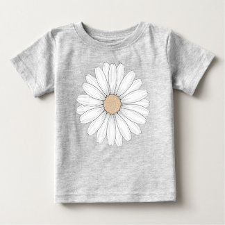 T-shirt Pour Bébé Serene Bloom - Illustration délicate de la fleur d