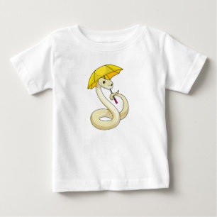 T-shirt Pour Bébé Serpent avec parapluie