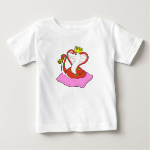 T-shirt Pour Bébé Serpent comme roi avec Couronne