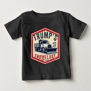 T-shirt Pour Bébé Service de déneigement de flocon de Trump Noël drô
