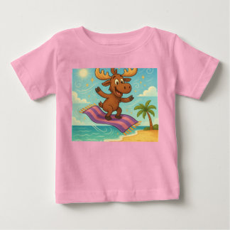 T-shirt Pour Bébé Serviette de plage Élan & Magie – Aventures de rêv