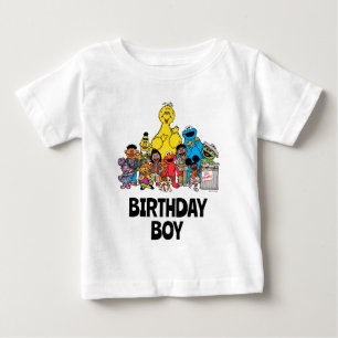T-shirt Pour Bébé Sesame Street Les Copains de Sesame Anniversaire