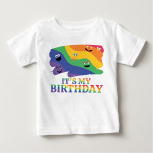 T-shirt Pour Bébé Sesame Street Pals Arc-en-ciel Anniversaire