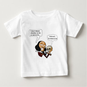 T-shirt Pour Bébé Shakespeare Hamlet, être ou ne pas être