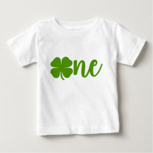 T-shirt Pour Bébé Shamrock Clover St. Patrick's Day ONE 1er annivers