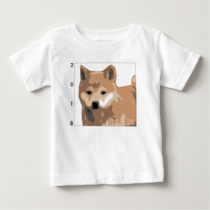T-shirt Pour Bébé Shiba Inu Illustration Chien Année 2018 Baby T