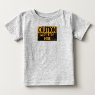 T-shirt Pour Bébé Signal de baiser de Noël de la zone Mistletoe