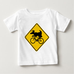 T-shirt Pour Bébé Signe allant à vélo de route de croisement de