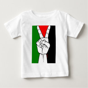 T-SHIRT POUR BÉBÉ SIGNE DE PAIX DE DRAPEAU DE LA PALESTINE
