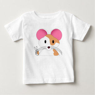 T-shirt Pour Bébé Signe de paix de hamster