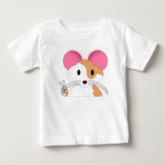T-shirt Pour Bébé Signe de paix de hamster
