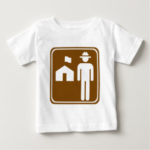 T-shirt Pour Bébé Signe de route de station de garde forestière