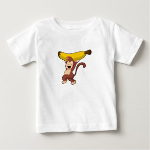 T-shirt Pour Bébé Singe à la banane