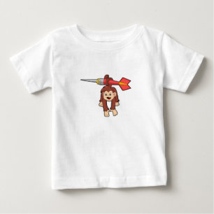 T-shirt Pour Bébé Singe aux fléchettes avec Dart