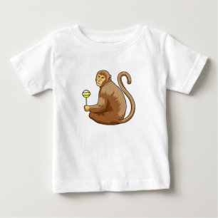 T-shirt Pour Bébé Singe avec Lollipop