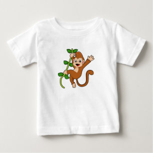 T-shirt Pour Bébé Singe dans la jungle