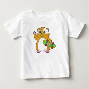 T-shirt Pour Bébé Skate de Hamster