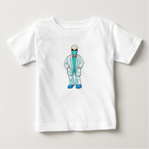 T-shirt Pour Bébé Skeleton comme docteur avec masque visage
