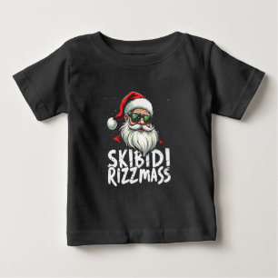 T-shirt Pour Bébé Skibidi Rizzmas Funny Gen Alpha Slang Noël